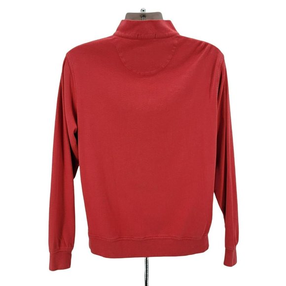 Peter Millar Monarch Beach logo quarter zip Salmon color  EUC  No flaws/fading - Picture 4 of 7